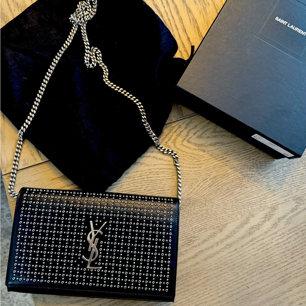 YSL Kate microstud wallet on chain